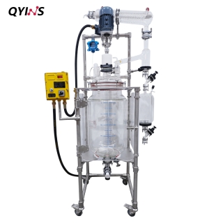 亞克力板防護加持安全高效有保障 實驗室生產(chǎn)一條線 雙層玻璃反應釜