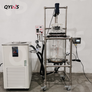 在線PH監(jiān)測雙層玻璃反應(yīng)釜20L、30L、50L