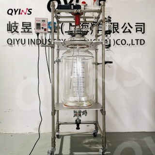高真空雙層玻璃反應(yīng)釜50L、80L、100L